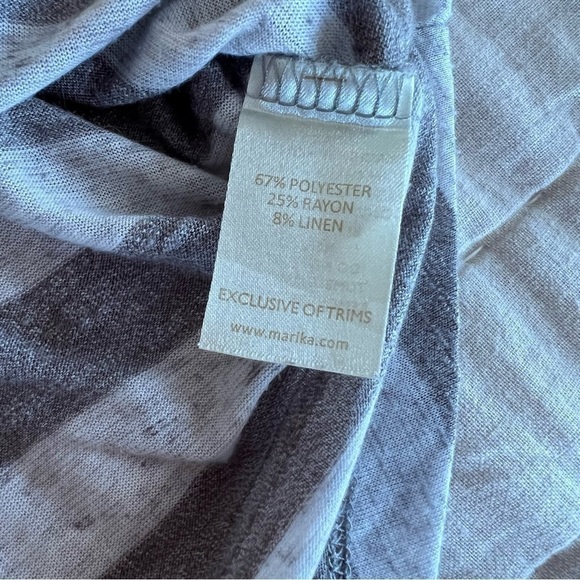 Balance Collection Grey Striped Racerback Linen Blend Tank Top Size Small - Picture 9 of 12